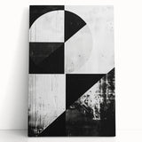 Mid Century Modern Black and White Art - Minimalist Geometric Decor