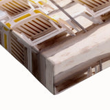 Large art of a black and white landscape painting on stretched canvas, ideal for bedroom wall decor.