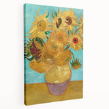 Vincent van Gogh inspired painting on stretched canvas featuring swirling blue and yellow tones.