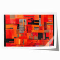 Abstract strokes wall art print showcasing vibrant colors in bold, fluid designs, rolled and ready for framing, ideal for modern home decor.