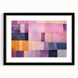 Abstract strokes wall art in a sleek black frame with a mat, displaying vibrant colors and modern design, perfect for contemporary home decor or office settings.