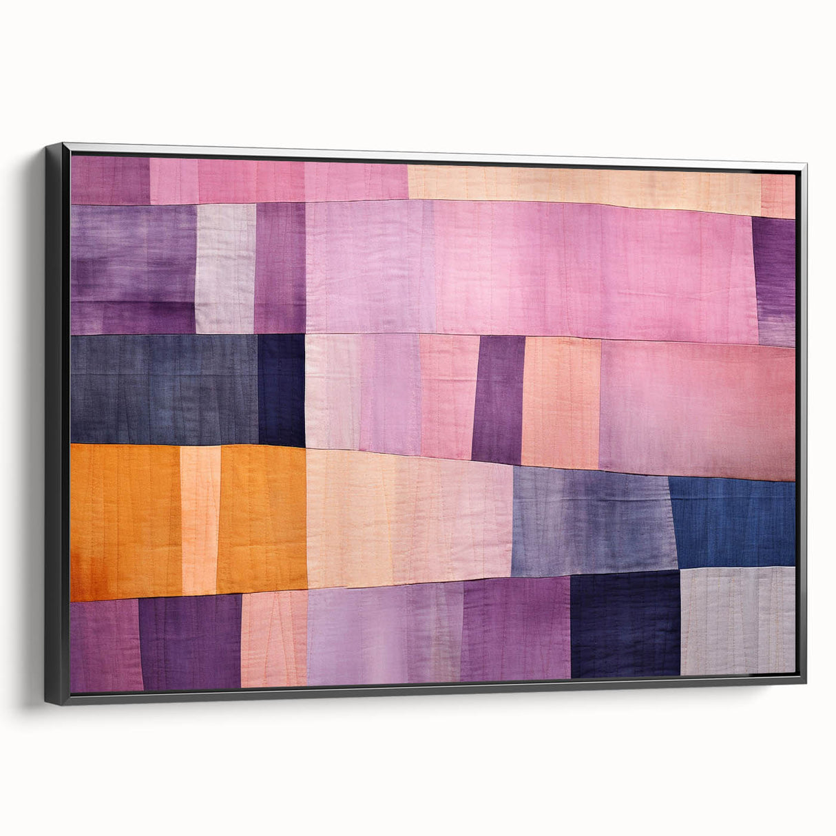Framed canvas wall art showcasing abstract strokes in black and white, presented from a side view, ideal for modern home decor and artistic interiors.
