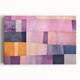 Abstract wall art featuring colorful strokes on stretched canvas, showcasing vibrant hues of blue, pink, and gold, perfect for modern home decor. This eye-catching piece adds a contemporary touch to any room and enhances artistic ambiance.