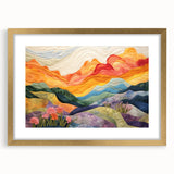 Abstract wall art featuring gold and white textured strokes in a stylish frame with a mat, perfect for modern home decor. Ideal for enhancing living spaces.