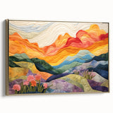 Framed canvas wall art showcasing abstract gold strokes on a textured background, ideal for modern home decor; side view highlights elegant design and craftsmanship.