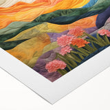 Abstract strokes wall art on rolled canvas showcasing vibrant colors and dynamic brushwork, ideal for modern home decor. Packaged securely in a cardboard tube.