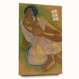 Modern Wall Art - Crouching Tahitian Woman | Paul Gauguin Masterpiece