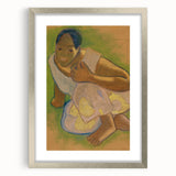 Modern Wall Art - Crouching Tahitian Woman | Paul Gauguin Masterpiece