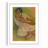 Modern Wall Art - Crouching Tahitian Woman | Paul Gauguin Masterpiece