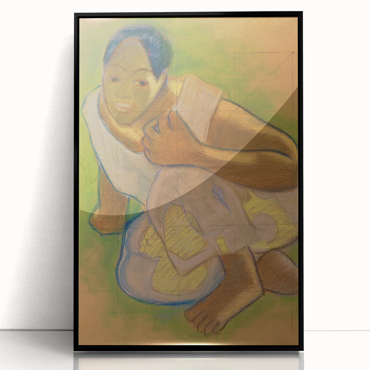 Modern Wall Art - Crouching Tahitian Woman | Paul Gauguin Masterpiece