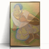 Modern Wall Art - Crouching Tahitian Woman | Paul Gauguin Masterpiece