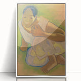 Modern Wall Art - Crouching Tahitian Woman | Paul Gauguin Masterpiece