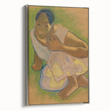 Modern Wall Art - Crouching Tahitian Woman | Paul Gauguin Masterpiece