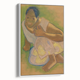 Modern Wall Art - Crouching Tahitian Woman | Paul Gauguin Masterpiece