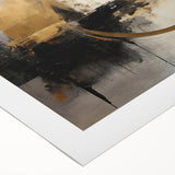 Abstract wall art canvas featuring vibrant strokes of blue, orange, and yellow, showcasing a modern artistic design. Ideal for contemporary home decor.