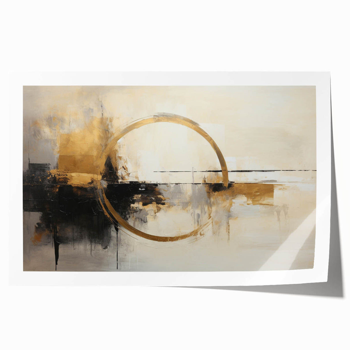Abstract wall art print showcasing vibrant strokes in bold colors, ideal for modern home decor. Perfect addition to brighten any living space or office.