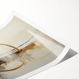 Abstract wall art print showcasing vibrant strokes in blue, pink, and gold colors, rolled for easy shipping and display, perfect for modern home decor.