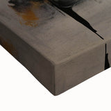 Close-up of abstract strokes wall art on stretched canvas, showcasing vibrant colors and textured details, perfect for modern home decor and artistic expression.