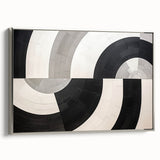 Framed abstract strokes wall art in silver, showcasing dynamic brush strokes on a textured canvas, ideal for modern home decor and artistic enhancement.