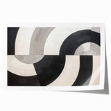 Abstract wall art print showcasing vibrant strokes in shades of blue, orange, and yellow, rolled for easy shipping, perfect for modern home decor.