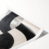 Abstract wall art rolled print showcasing vibrant strokes of blue, orange, and green on a textured surface, ideal for modern home decor. Perfect for adding a splash of color to any room.