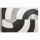 Abstract wall art featuring vibrant strokes of blue, orange, and yellow on a stretched canvas, ideal for modern home decor and artistic interiors.