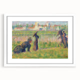 Modern Wall Art - Abstract Landscape with Figures in Pastel Hues
