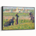 Modern Wall Art - Abstract Landscape with Figures in Pastel Hues