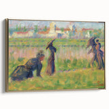 Modern Wall Art - Abstract Landscape with Figures in Pastel Hues