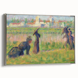 Modern Wall Art - Abstract Landscape with Figures in Pastel Hues