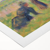 Modern Wall Art - Abstract Landscape with Figures in Pastel Hues