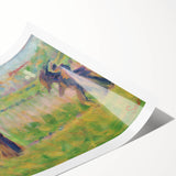 Modern Wall Art - Abstract Landscape with Figures in Pastel Hues