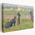 Modern Wall Art - Abstract Landscape with Figures in Pastel Hues