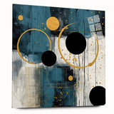 Abstract strokes wall art design mounted on clear acrylic glass, showcasing vibrant colors and dynamic patterns, perfect for modern home decor.