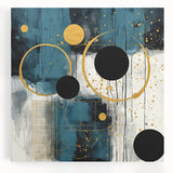 Abstract wall art featuring vibrant strokes in bold colors on a stretched canvas, ideal for modern home decor. Perfect for adding a touch of creativity to any room.
