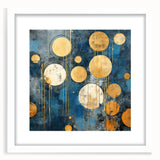 Abstract strokes wall art framed in white, showcasing vibrant colors and modern design elements, ideal for contemporary home decor.