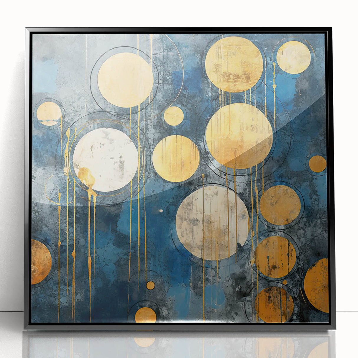 Framed abstract strokes wall art in black acrylic showcasing dynamic patterns. Ideal for modern home decor, adding a touch of sophistication to any space.