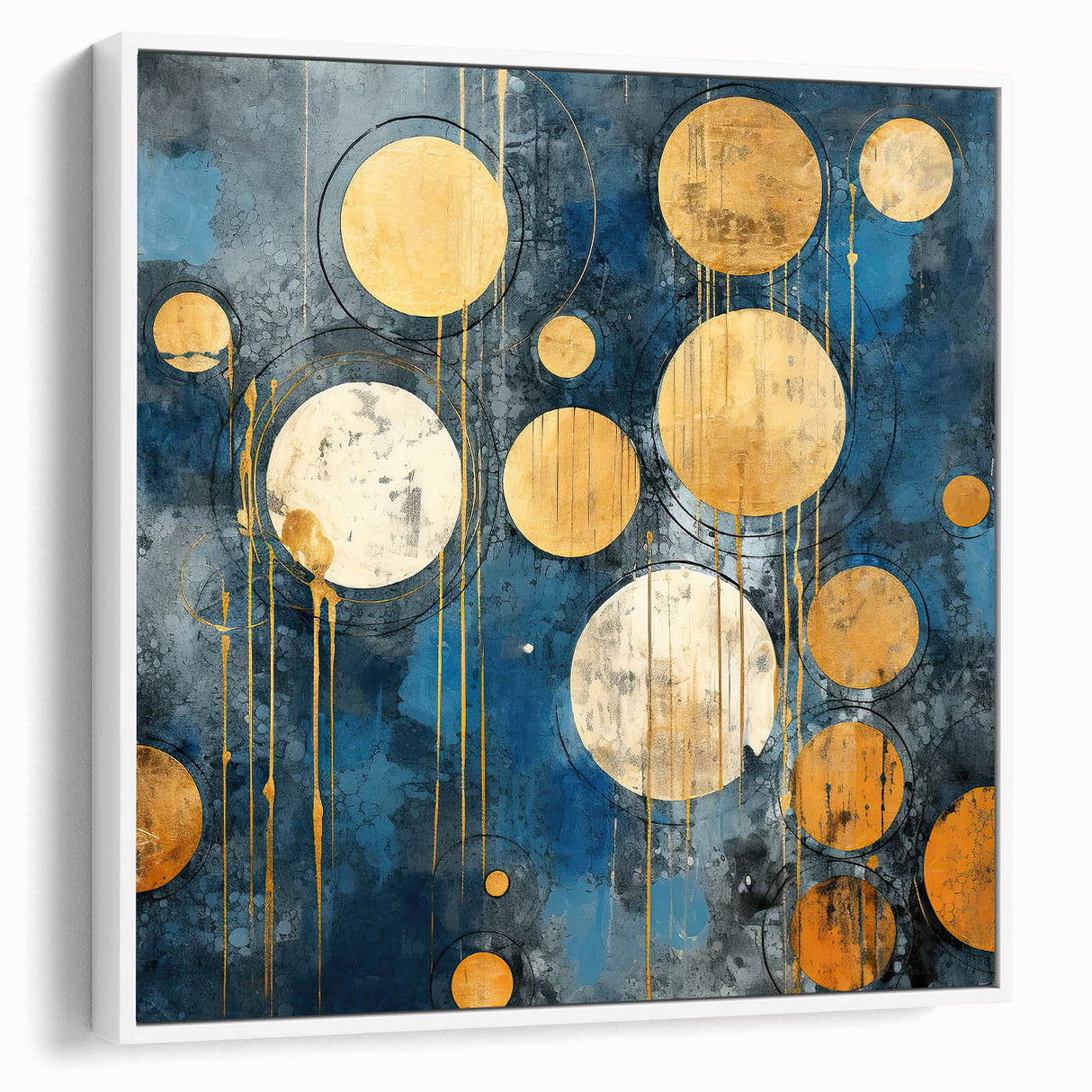Framed abstract strokes wall art in neutral tones, showcasing a modern design with white borders, ideal for contemporary home décor. Perfect for living rooms or offices.