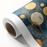 Abstract strokes wall art on rolled canvas showcasing vibrant colors of blue, yellow, and red, perfect for modern home decor. Ideal for adding artistic flair to any space.