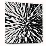 Black and White Abstract Art - Explosive Burst Monochrome Design