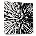 Black and White Abstract Art - Explosive Burst Monochrome Design
