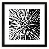 Black and White Abstract Art - Explosive Burst Monochrome Design