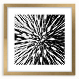 Black and White Abstract Art - Explosive Burst Monochrome Design