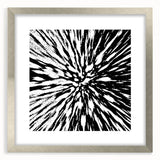 Black and White Abstract Art - Explosive Burst Monochrome Design