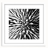 Black and White Abstract Art - Explosive Burst Monochrome Design