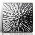 Black and White Abstract Art - Explosive Burst Monochrome Design
