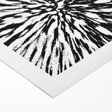 Abstract strokes wall art on rolled canvas, showcasing vibrant colors and dynamic shapes, perfect for modern home decor. Packaged securely in a cardboard tube for safe delivery.