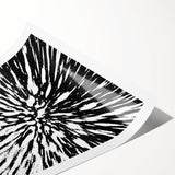 Abstract wall art print showcasing vibrant strokes in bold colors, rolled and ready for display. Ideal for modern decor enthusiasts seeking unique artwork.