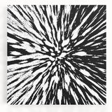 Black and White Abstract Art - Explosive Burst Monochrome Design