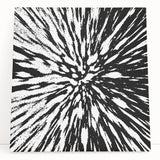 Black and White Abstract Art - Explosive Burst Monochrome Design